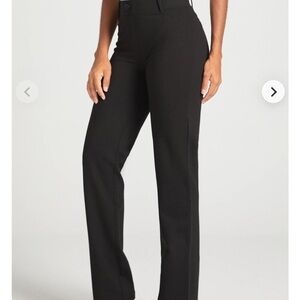 Betabrand Classic Black Straight Leg Pants